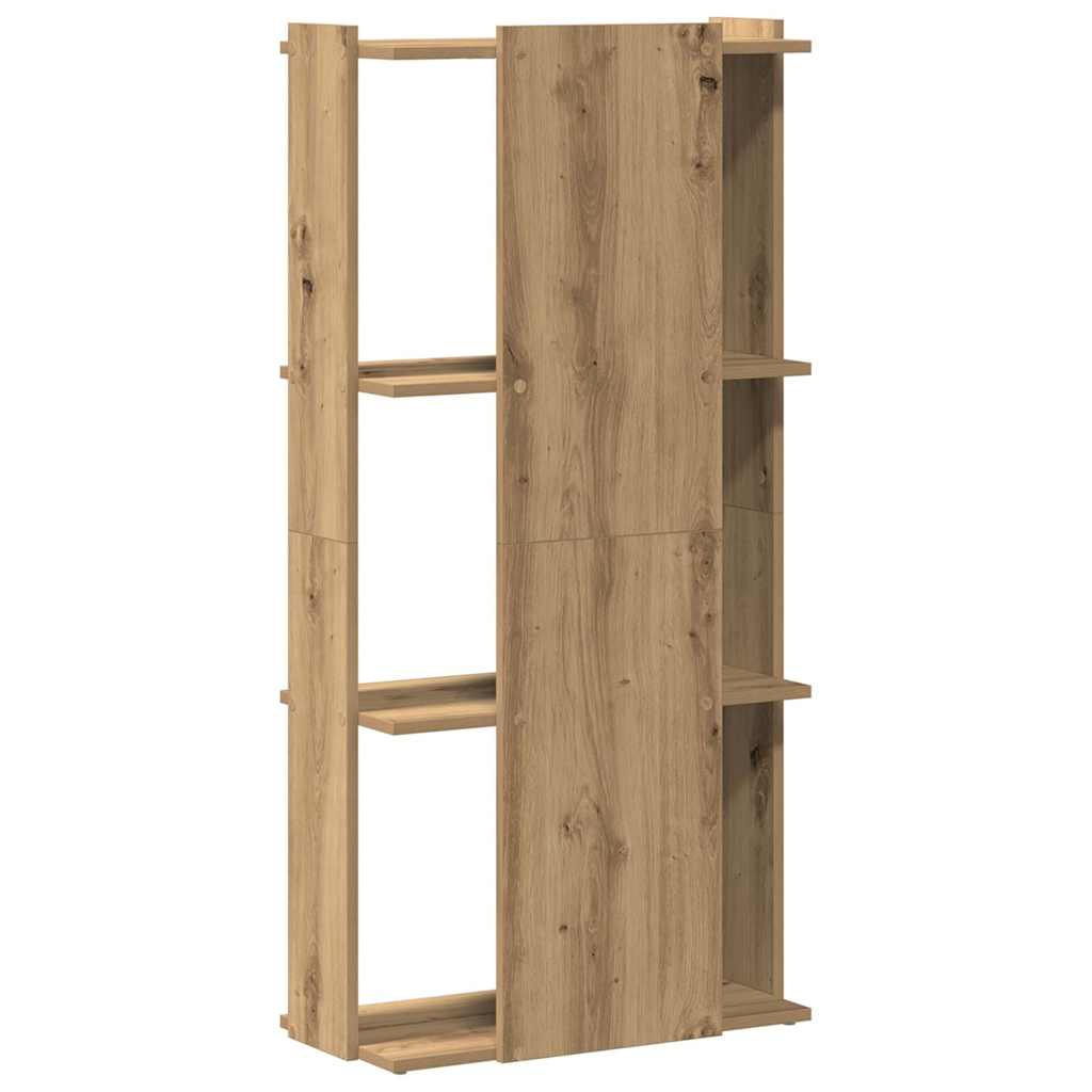 Bibliothèque à 3 niveaux chêne artisanal 60x30x120 cm - XIOS