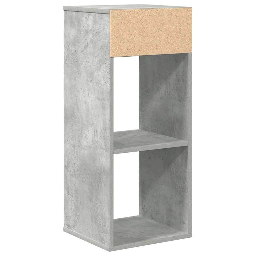 Bibliothèque gris béton 34x31x80 cm bois d’ingénierie - XIOS