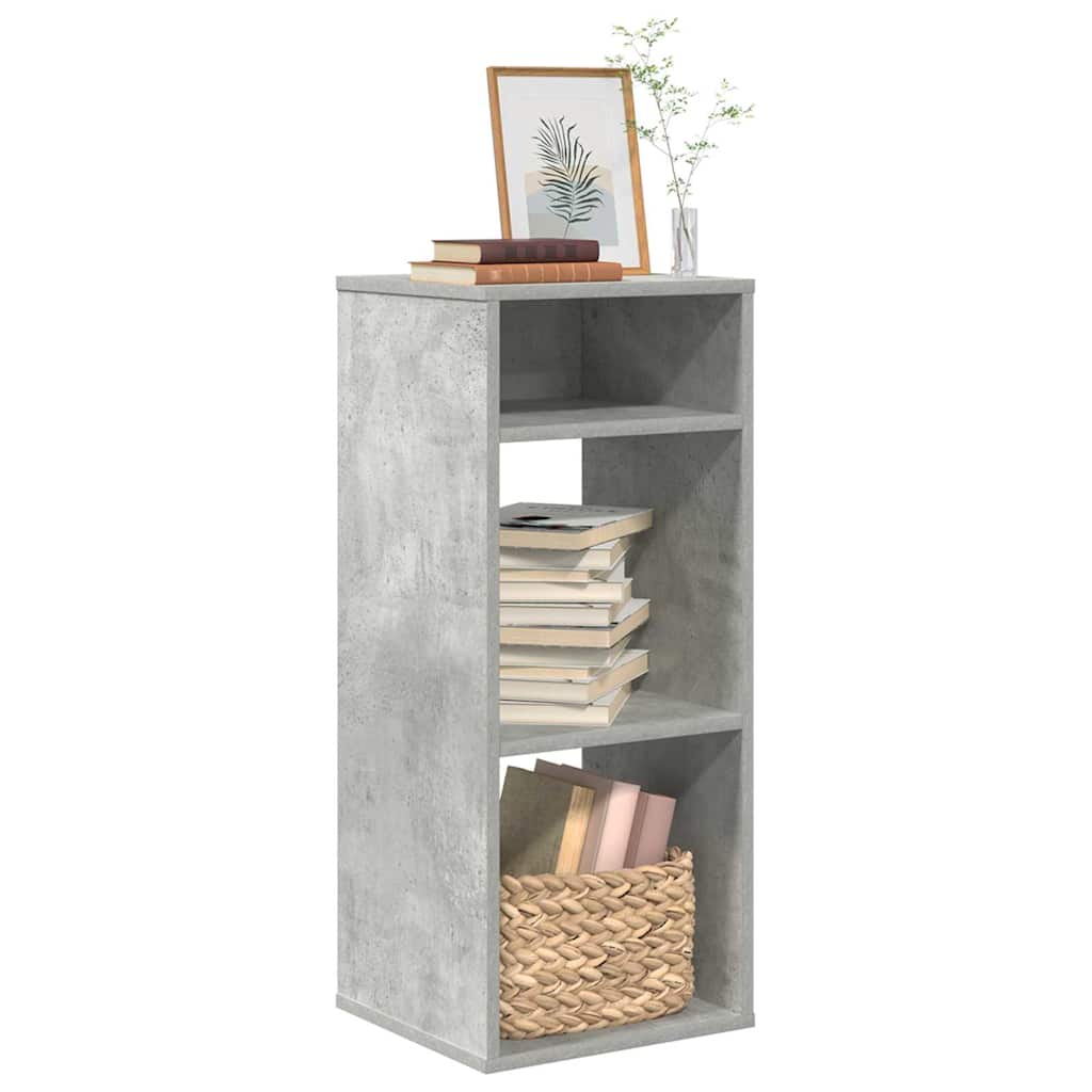 Bibliothèque gris béton 34x31x80 cm bois d’ingénierie - XIOS