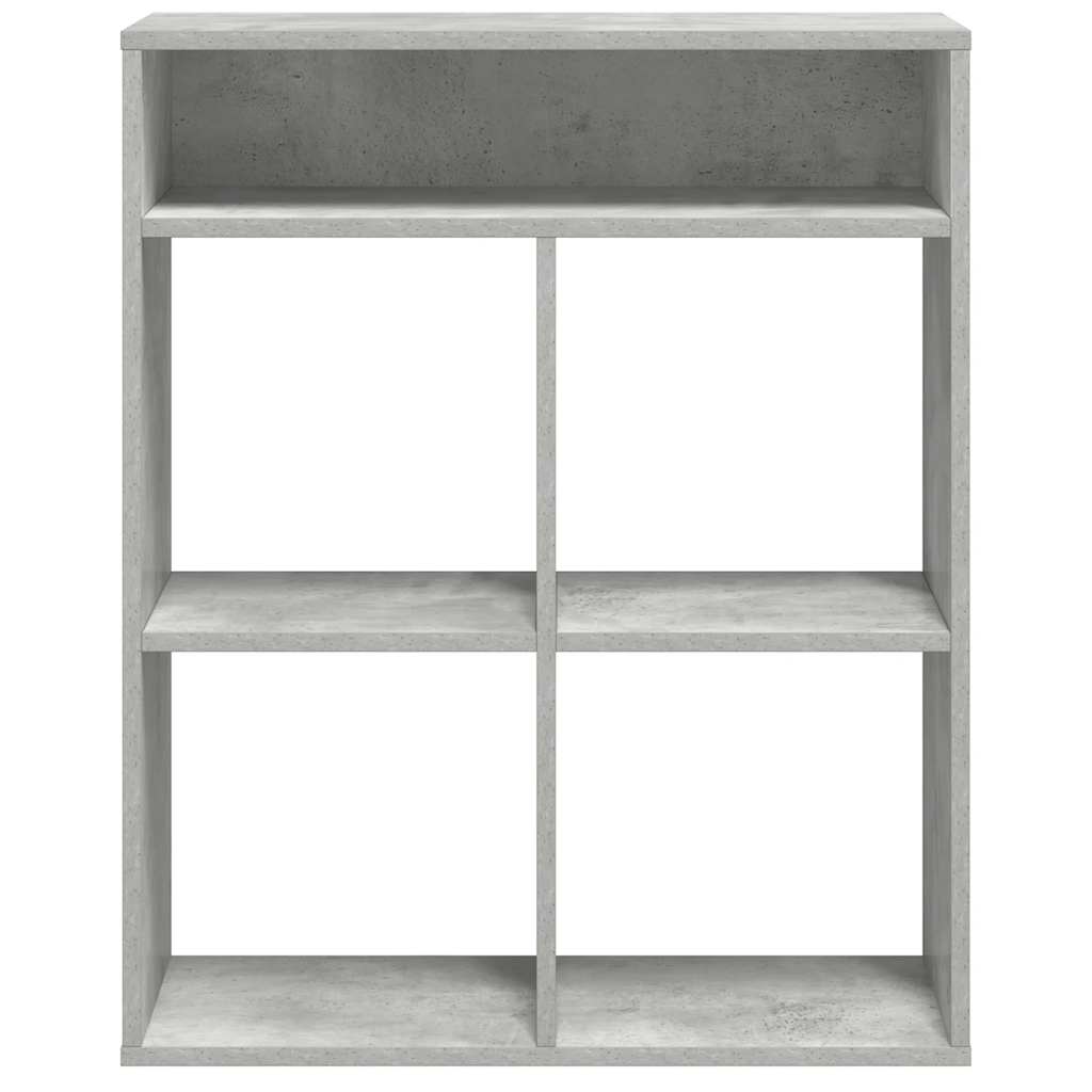 Bibliothèque gris béton 66x31x80 cm bois d’ingénierie - XIOS