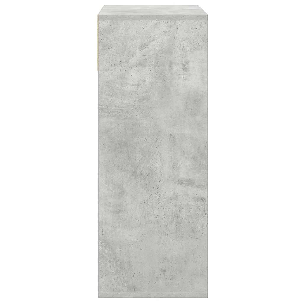 Bibliothèque gris béton 66x31x80 cm bois d’ingénierie - XIOS