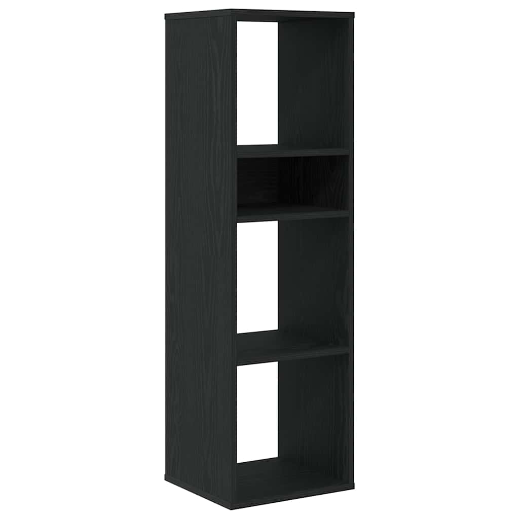 Bibliothèque noir 34x31x112 cm bois d'ingénierie - XIOS