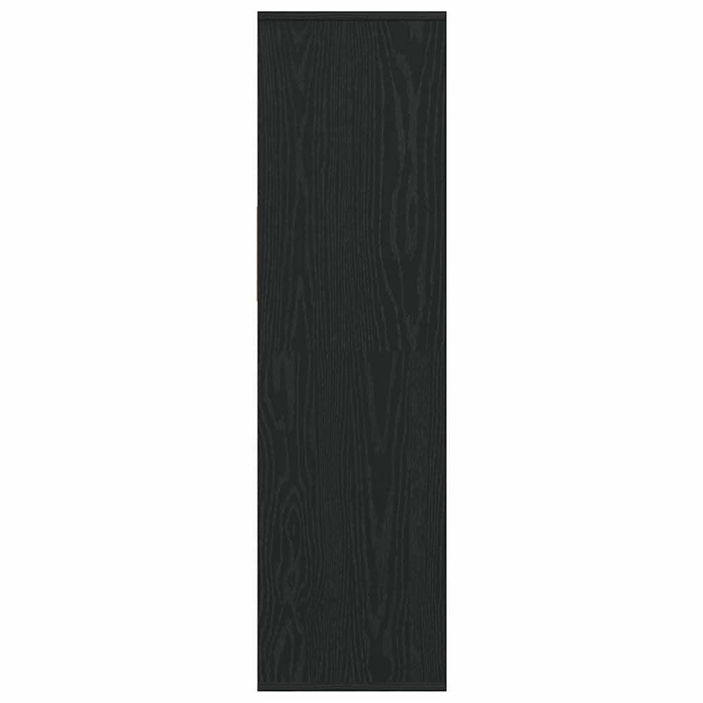 Bibliothèque noir 34x31x112 cm bois d'ingénierie - XIOS