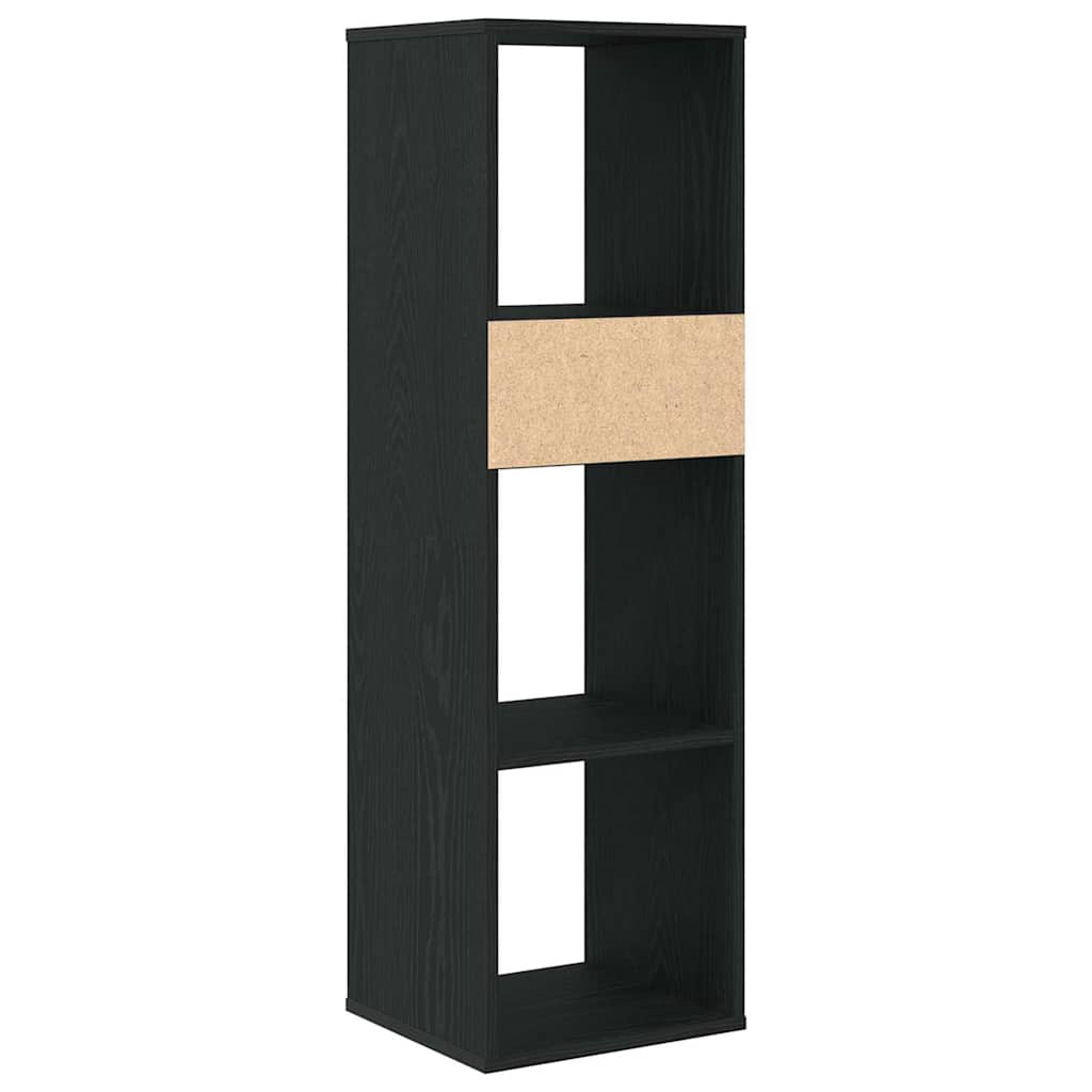 Bibliothèque noir 34x31x112 cm bois d'ingénierie - XIOS