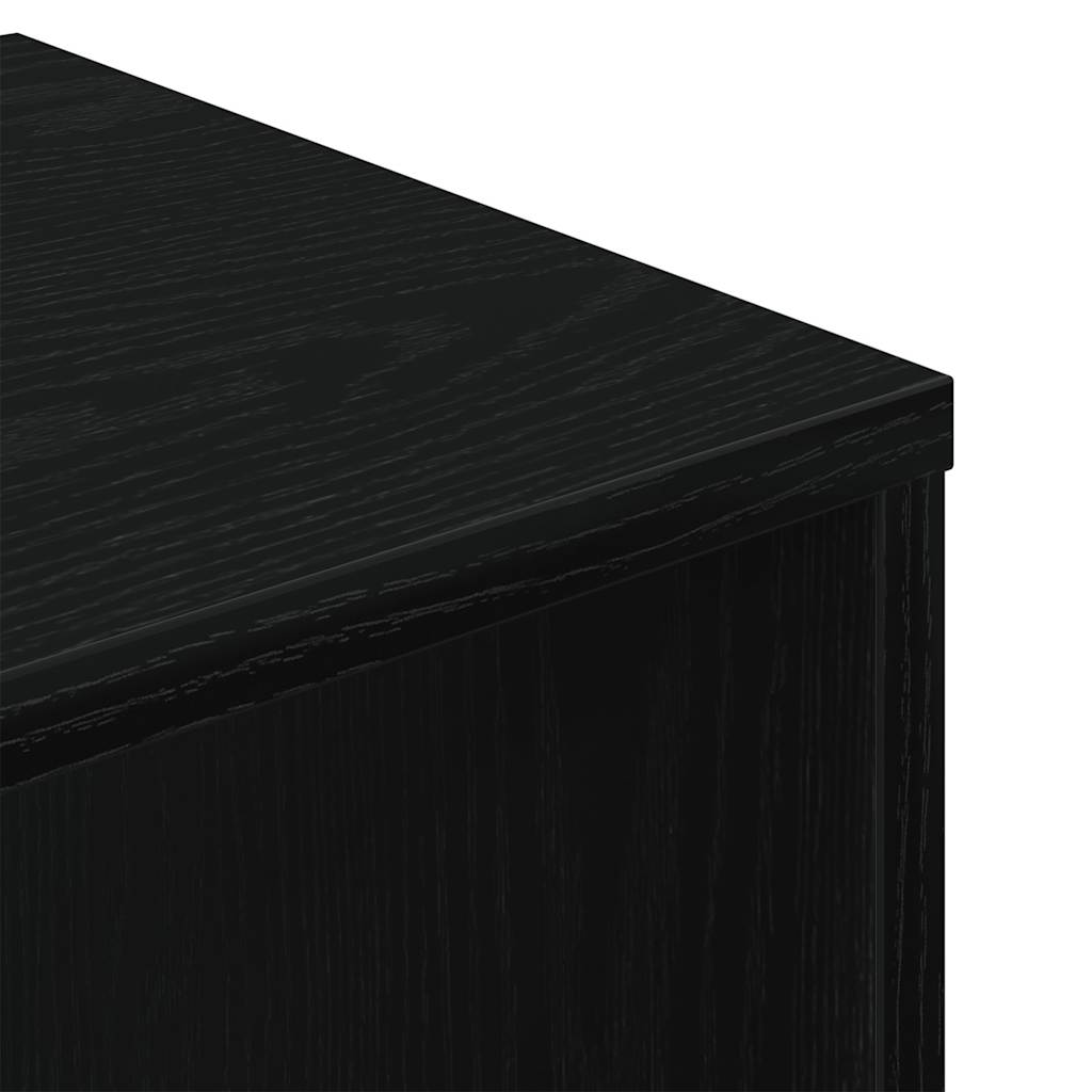 Bibliothèque noir 34x31x112 cm bois d'ingénierie - XIOS
