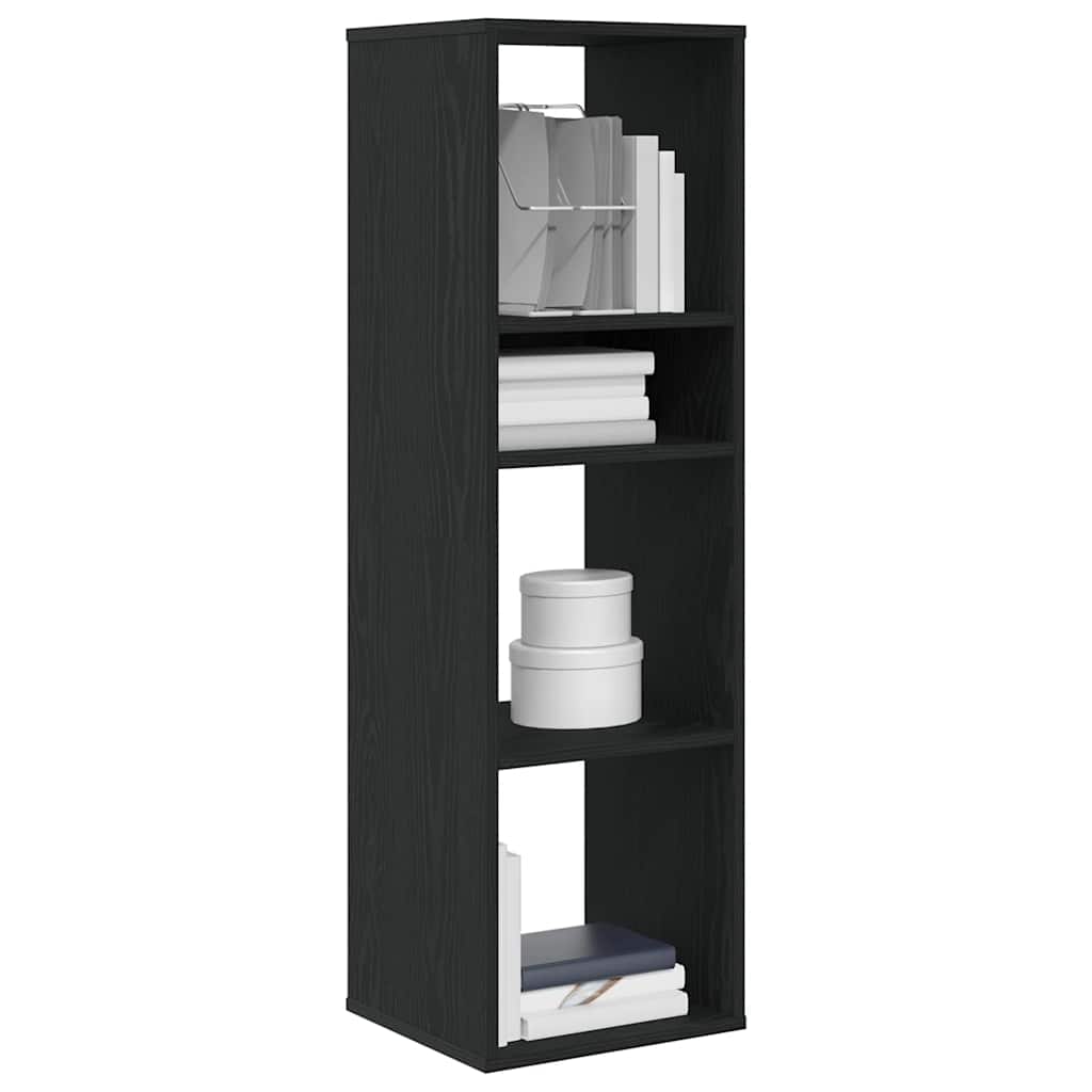 Bibliothèque noir 34x31x112 cm bois d'ingénierie - XIOS