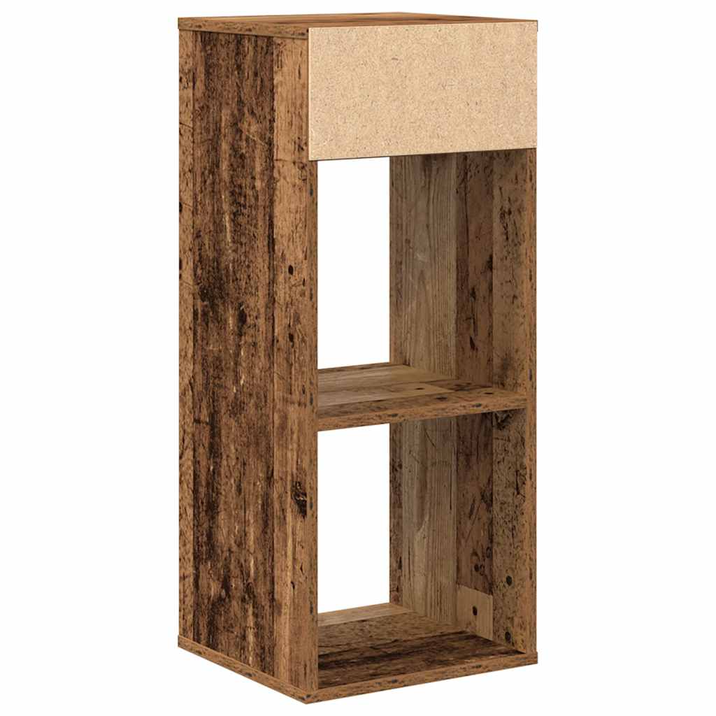 Bibliothèque vieux bois 34x31x80 cm bois d'ingénierie - XIOS