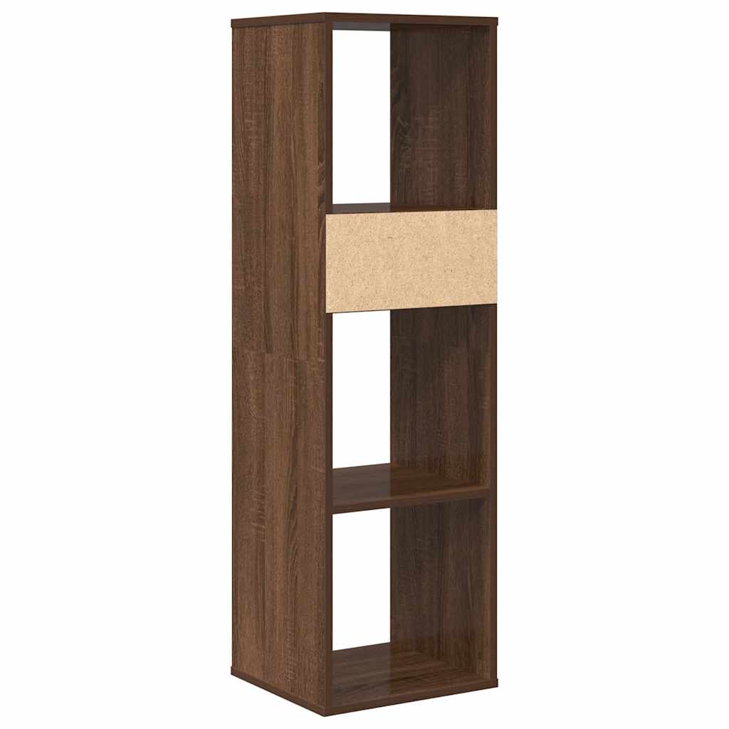 Bibliothèque chêne marron 34x31x112 cm bois d'ingénierie - XIOS