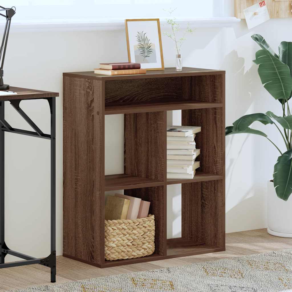 Bibliothèque chêne marron 66x31x80 cm bois d'ingénierie - XIOS