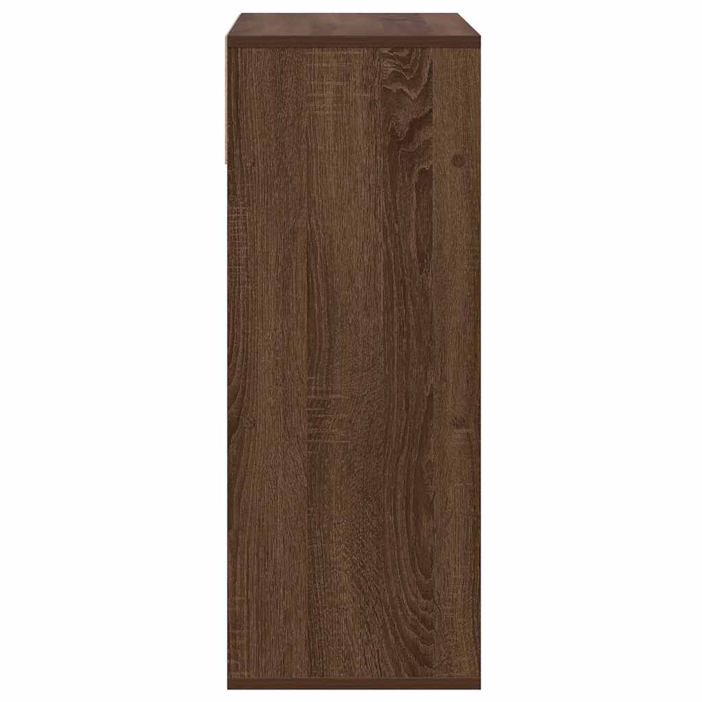 Bibliothèque chêne marron 66x31x80 cm bois d'ingénierie - XIOS