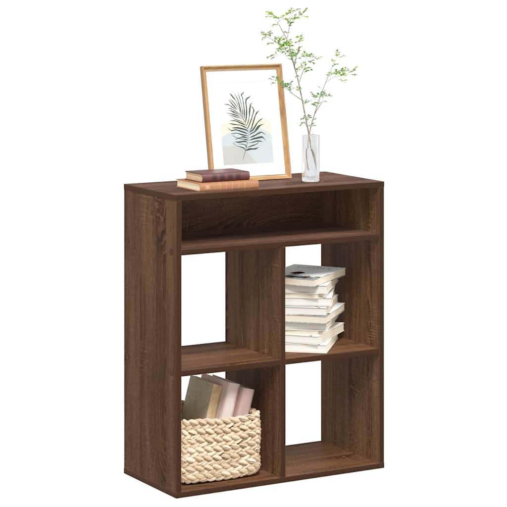 Bibliothèque chêne marron 66x31x80 cm bois d'ingénierie - XIOS