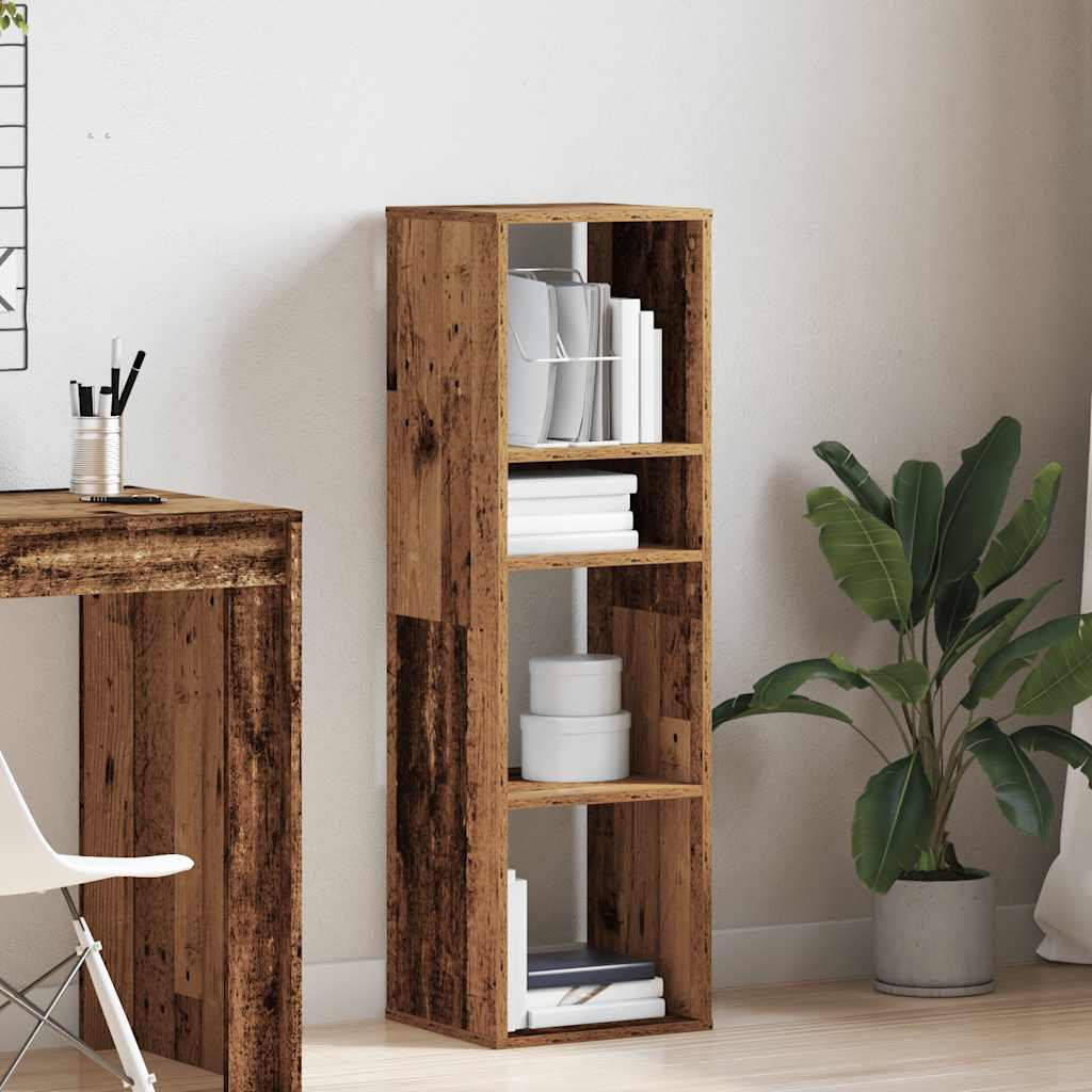 Bibliothèque vieux bois 34x31x112 cm bois d'ingénierie - XIOS