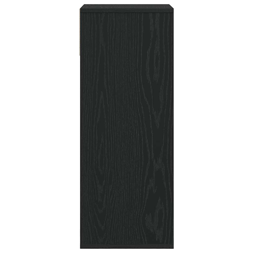 Bibliothèque noir 34x31x80 cm bois d'ingénierie - XIOS