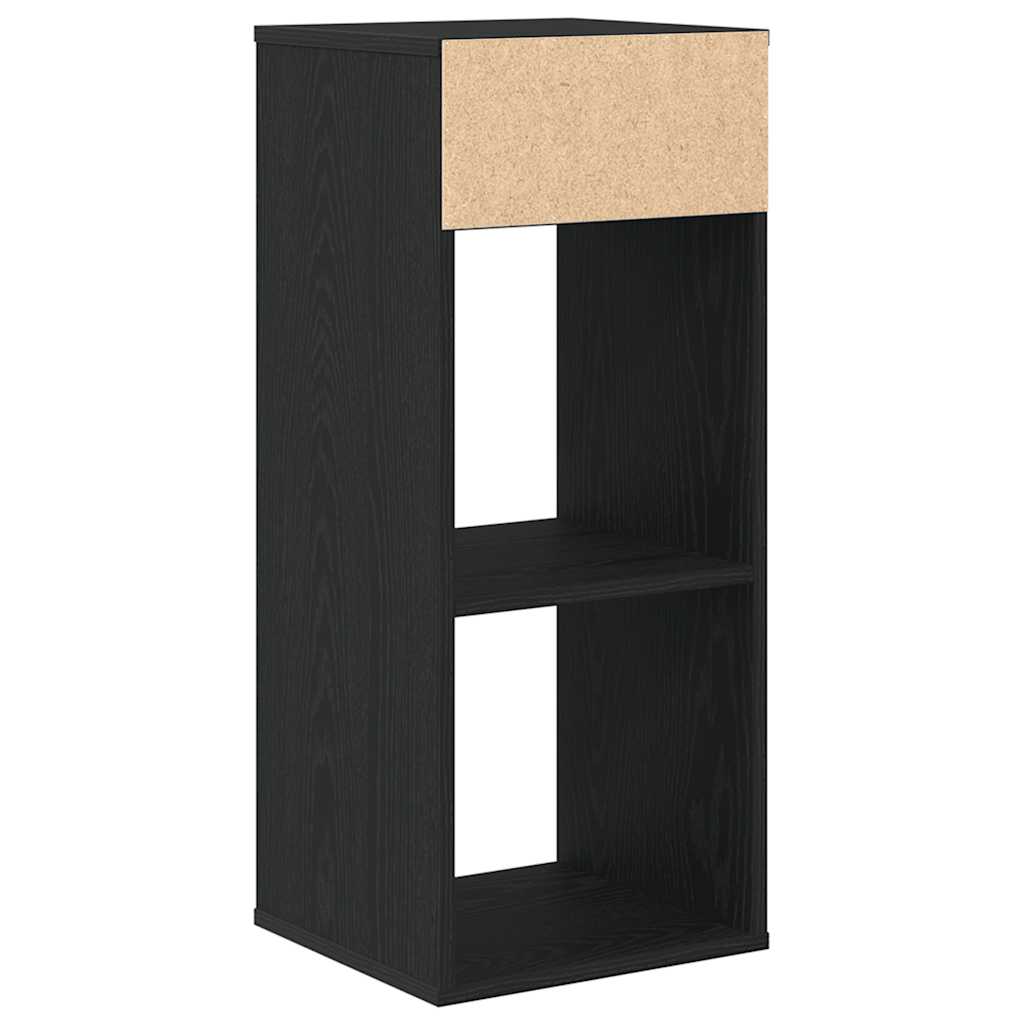 Bibliothèque noir 34x31x80 cm bois d'ingénierie - XIOS