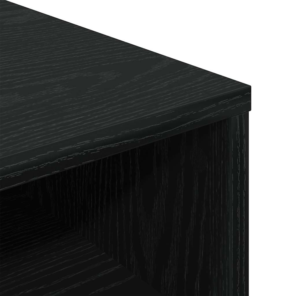 Bibliothèque noir 34x31x80 cm bois d'ingénierie - XIOS
