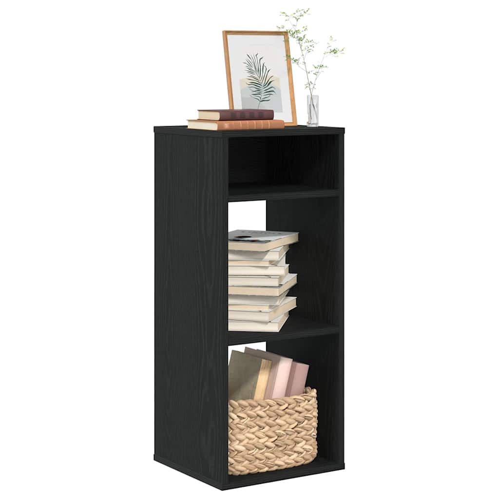 Bibliothèque noir 34x31x80 cm bois d'ingénierie - XIOS