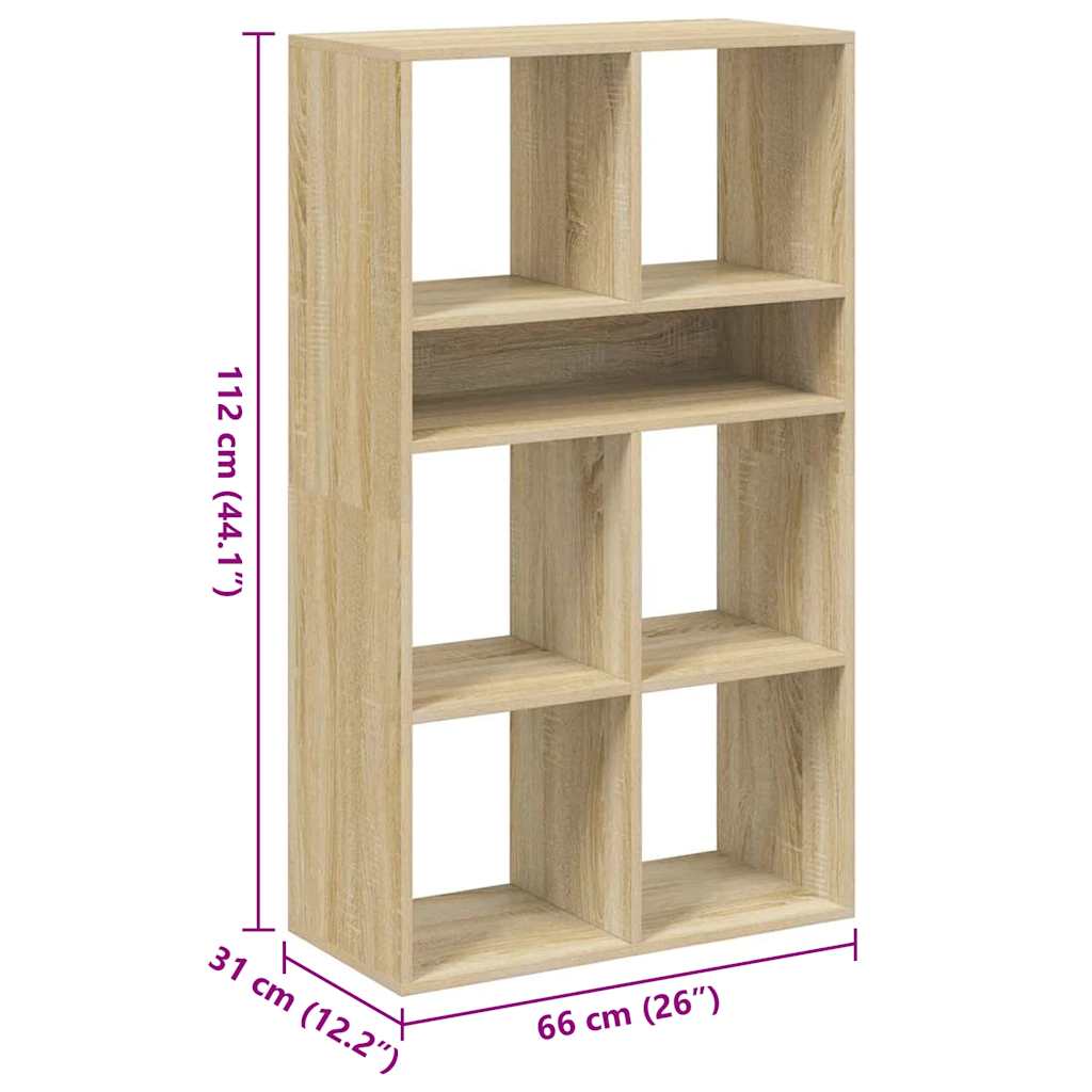 Bibliothèque chêne sonoma 66x31x112 cm bois d'ingénierie - XIOS