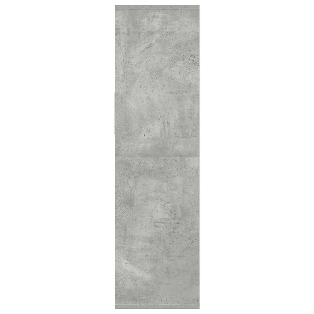 Bibliothèque gris béton 34x31x112 cm bois d'ingénierie - XIOS