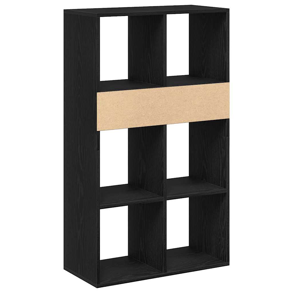 Bibliothèque noir 66x31x112 cm bois d'ingénierie - XIOS