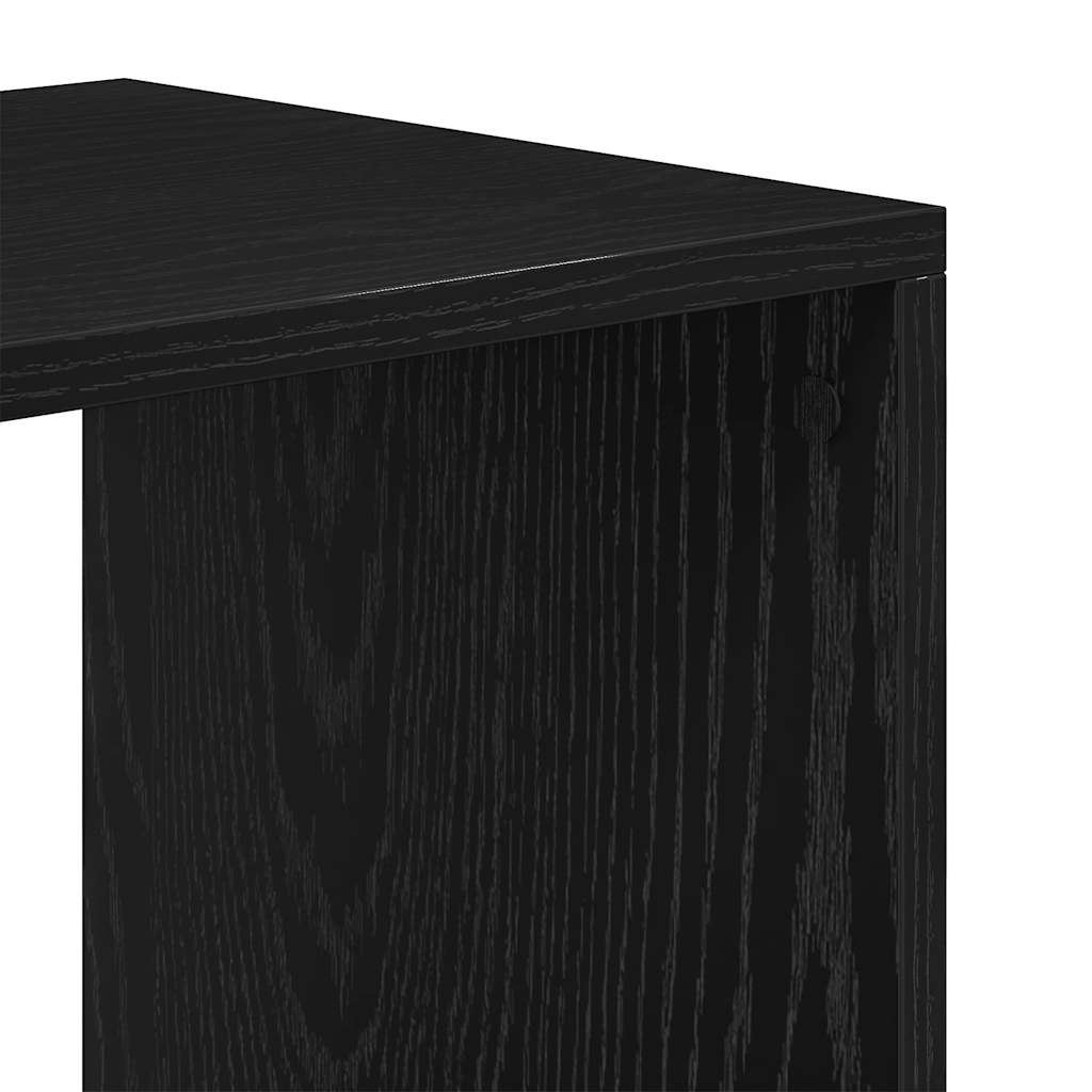 Bibliothèque noir 66x31x112 cm bois d'ingénierie - XIOS
