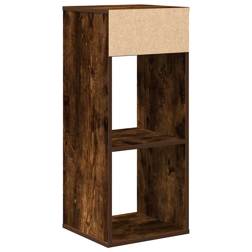 Bibliothèque chêne fumé 34x31x80 cm bois d'ingénierie - XIOS