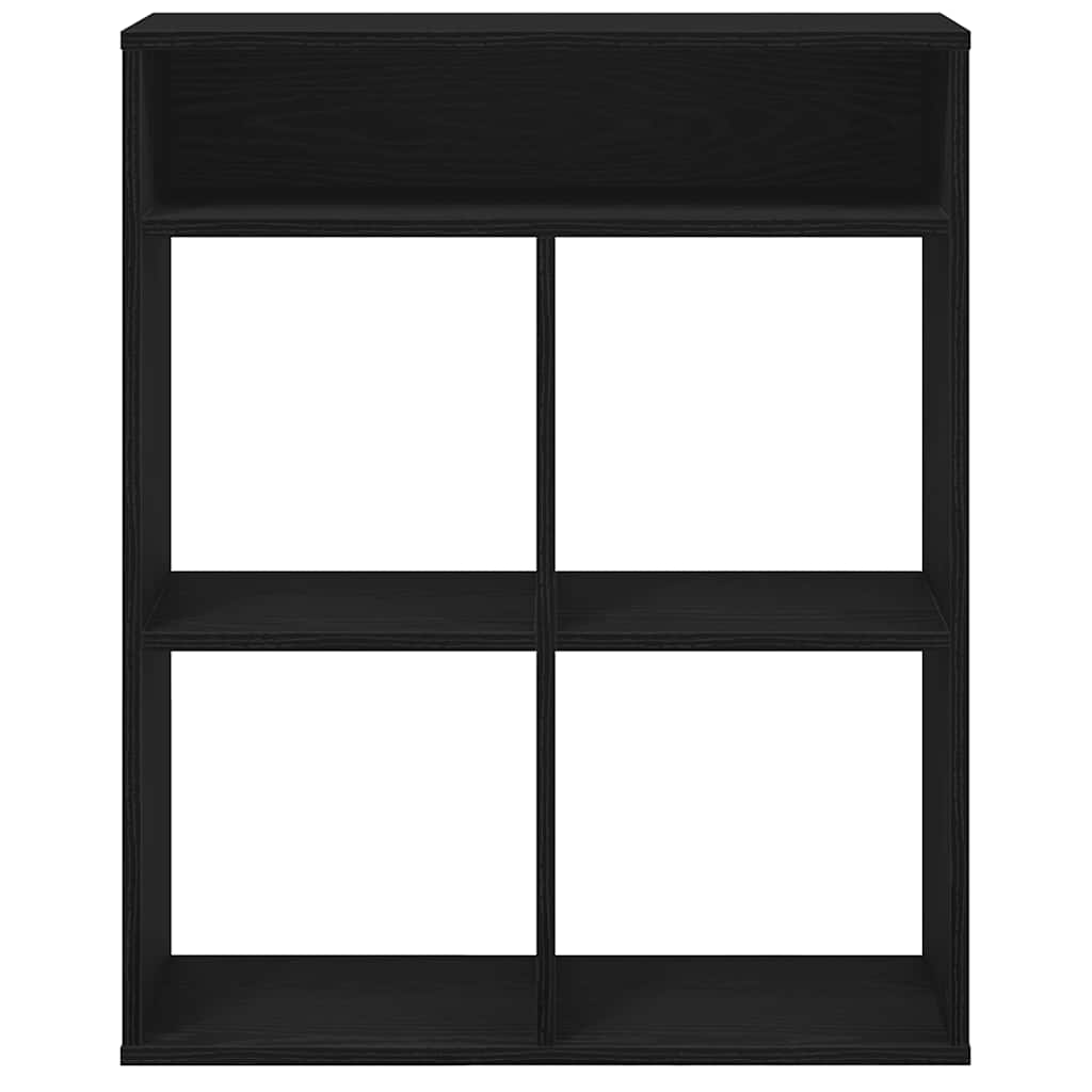 Bibliothèque noir 66x31x80 cm bois d'ingénierie - XIOS