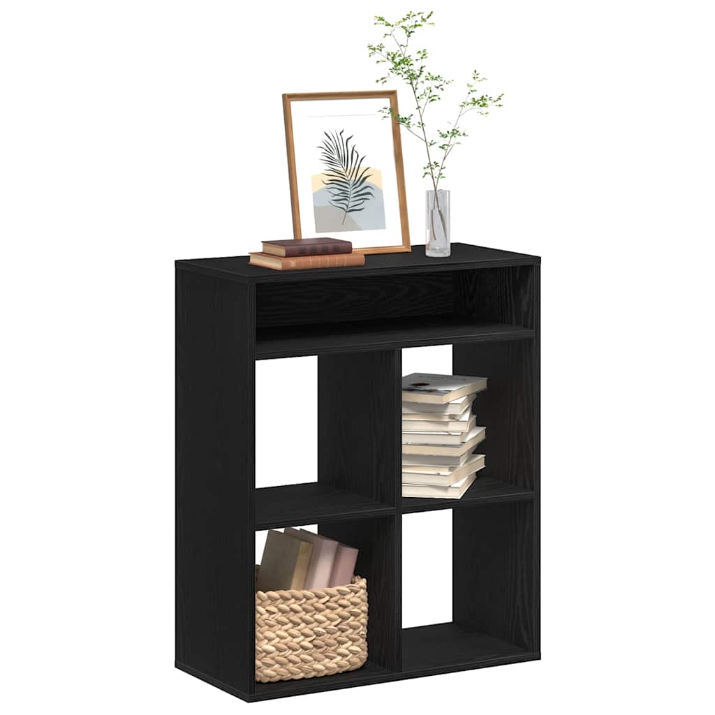 Bibliothèque noir 66x31x80 cm bois d'ingénierie - XIOS