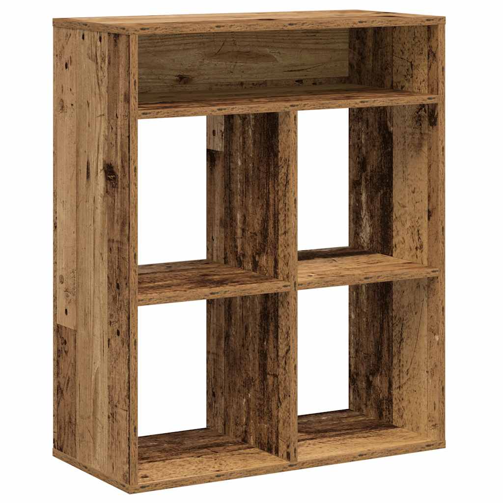 Bibliothèque vieux bois 66x31x80 cm bois d'ingénierie - XIOS