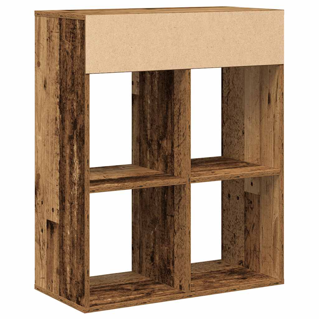 Bibliothèque vieux bois 66x31x80 cm bois d'ingénierie - XIOS