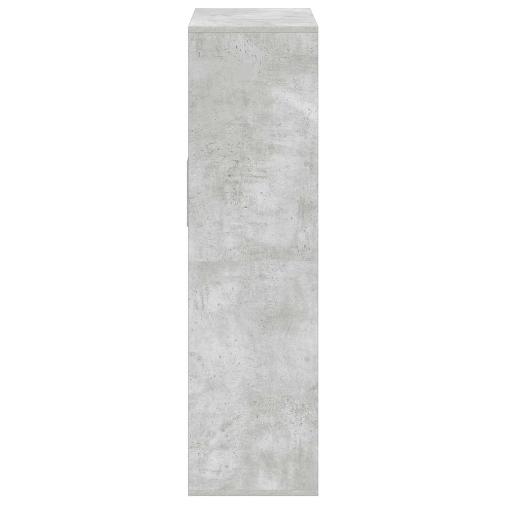 Bibliothèque gris béton 66x31x112 cm bois d'ingénierie - XIOS