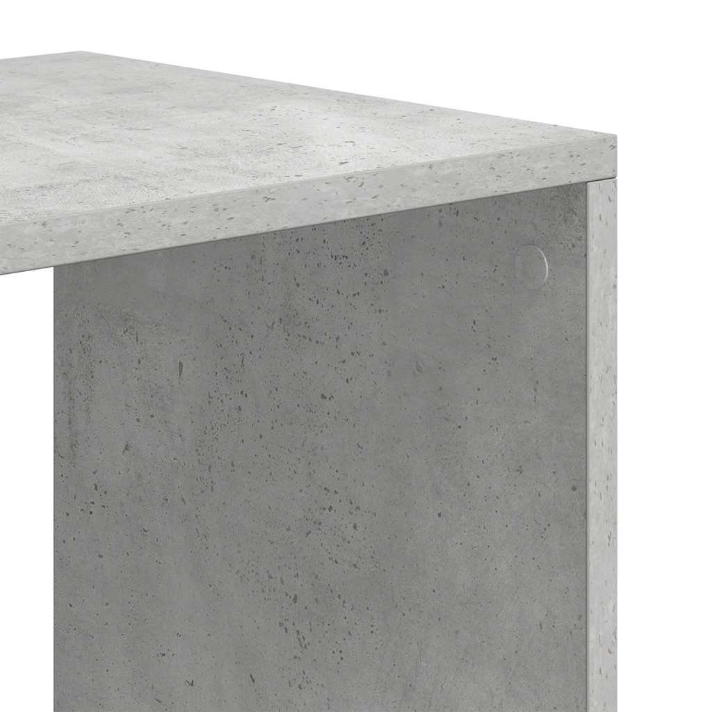Bibliothèque gris béton 66x31x112 cm bois d'ingénierie - XIOS