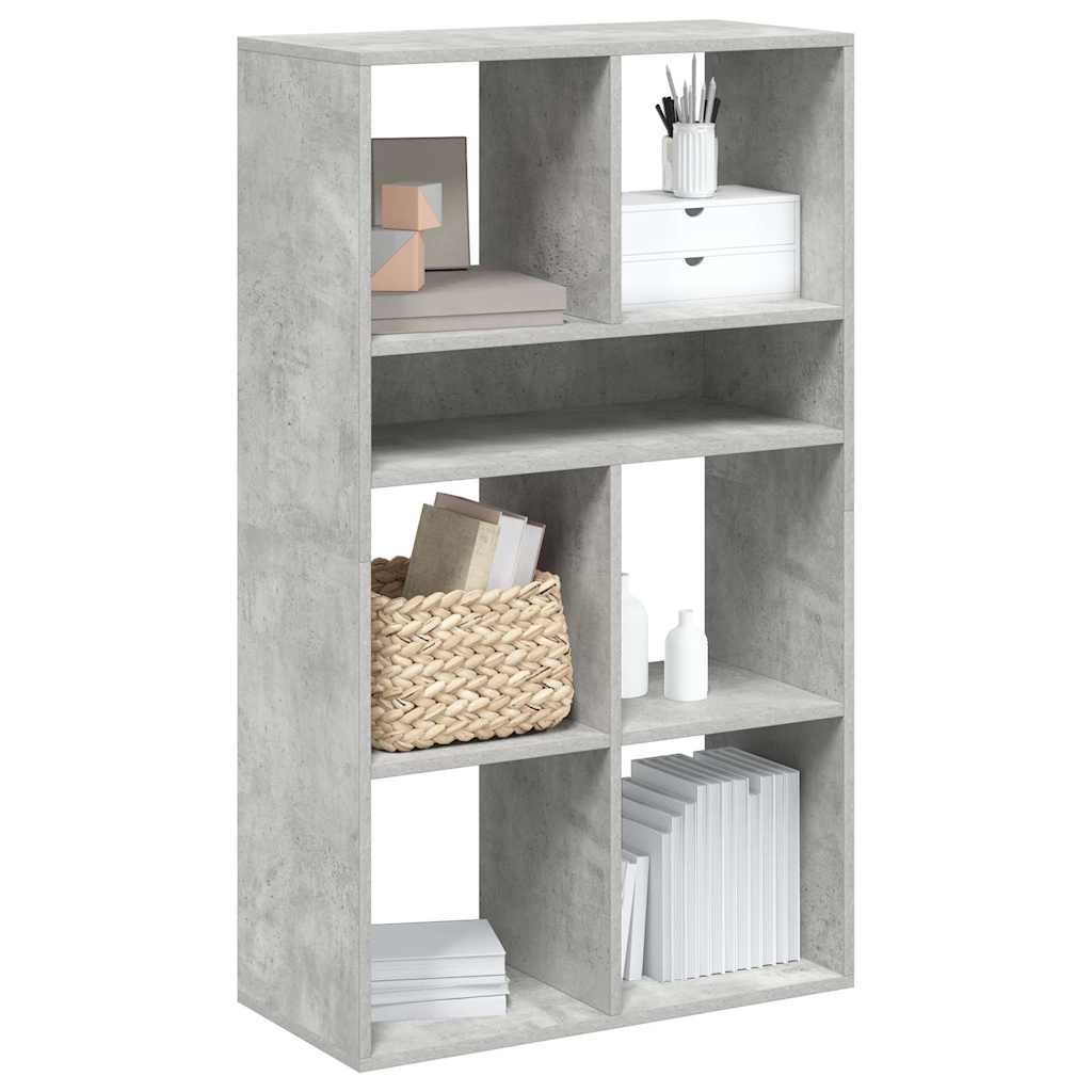 Bibliothèque gris béton 66x31x112 cm bois d'ingénierie - XIOS
