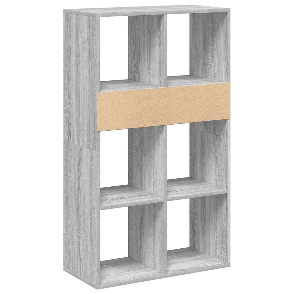 Bibliothèque sonoma gris 66x31x112 cm bois d'ingénierie - XIOS