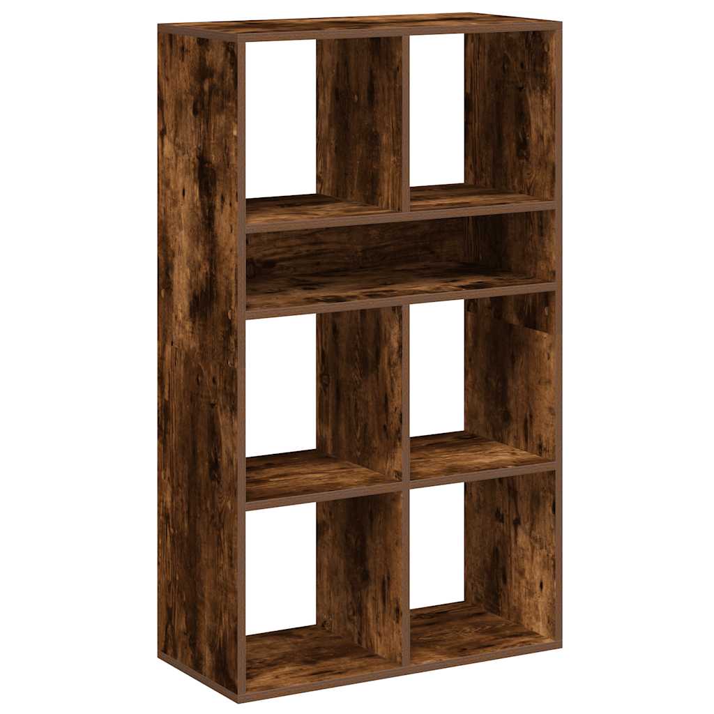 Bibliothèque chêne fumé 66x31x112 cm bois d'ingénierie - XIOS