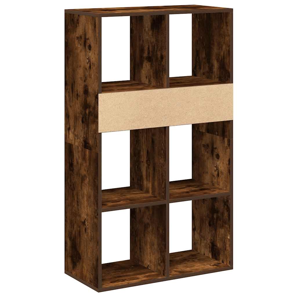 Bibliothèque chêne fumé 66x31x112 cm bois d'ingénierie - XIOS