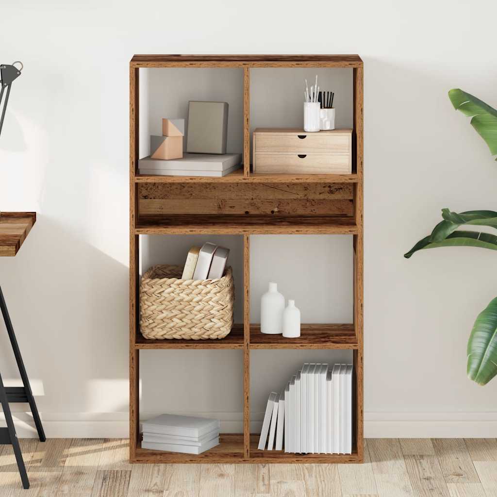 Bibliothèque vieux bois 66x31x112 cm bois d'ingénierie - XIOS
