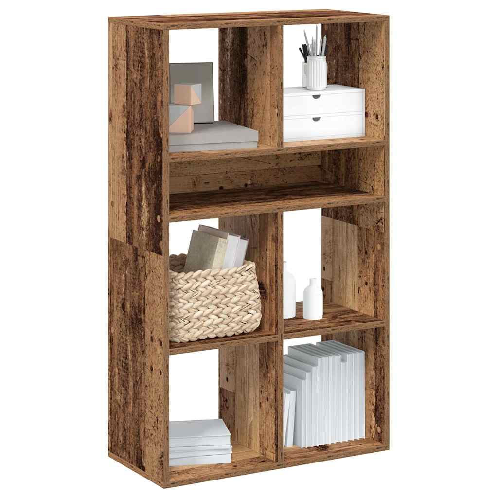 Bibliothèque vieux bois 66x31x112 cm bois d'ingénierie - XIOS