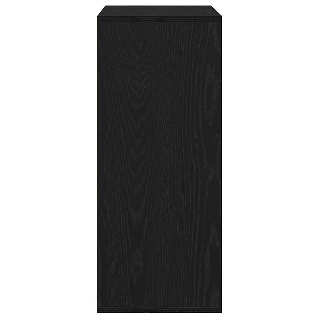Bibliothèque noir 60x30x71,5 cm bois d'ingénierie - XIOS