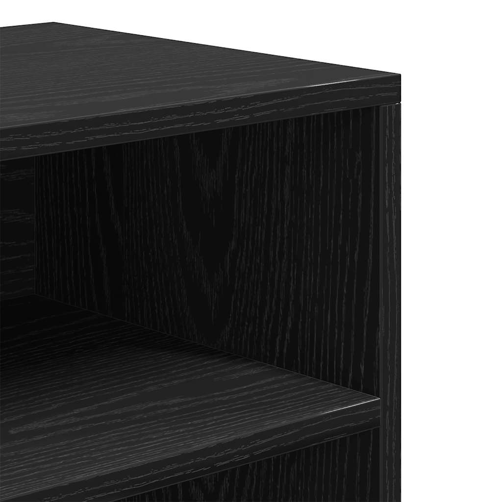 Bibliothèque noir 60x30x71,5 cm bois d'ingénierie - XIOS