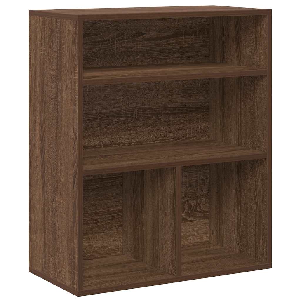 Bibliothèque chêne marron 60x30x71,5 cm bois d'ingénierie - XIOS