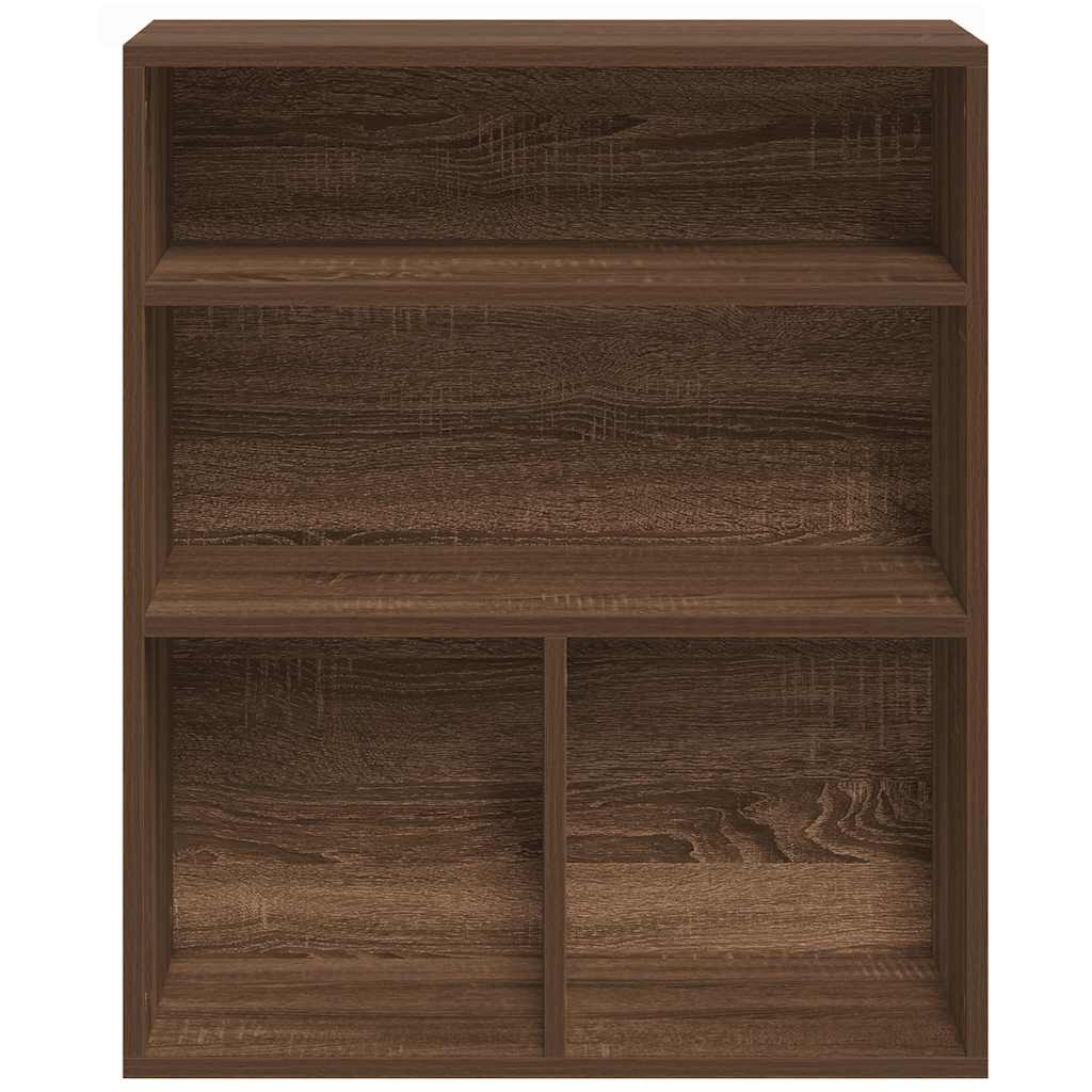 Bibliothèque chêne marron 60x30x71,5 cm bois d'ingénierie - XIOS