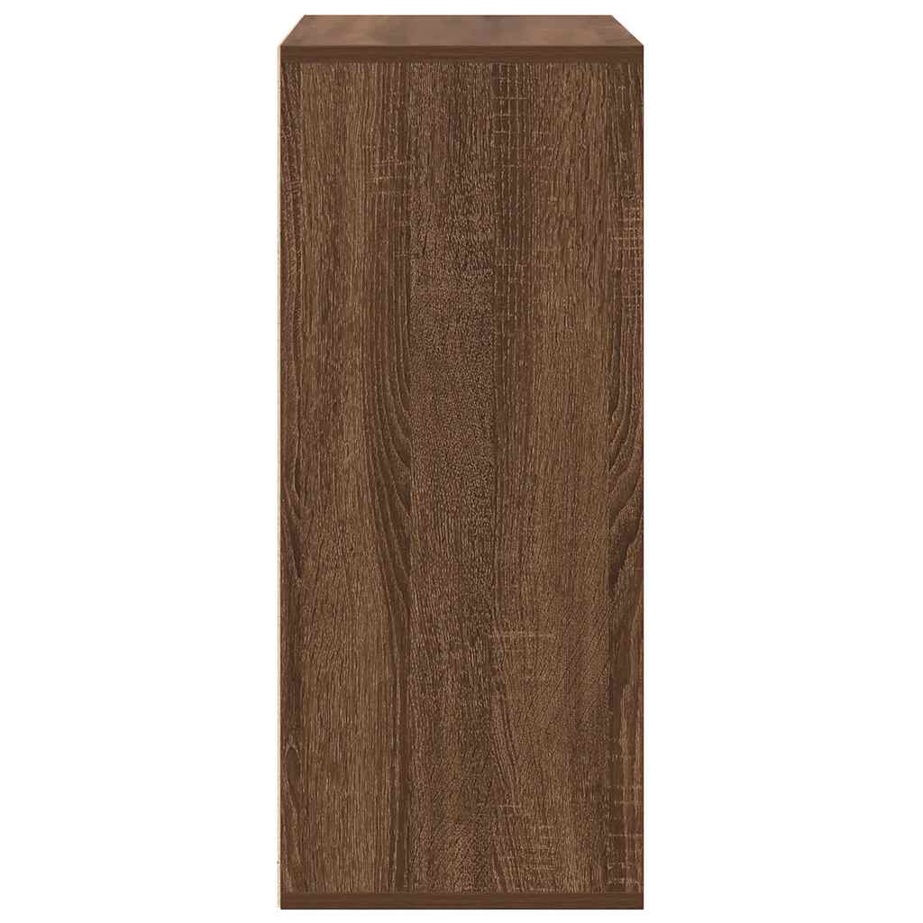 Bibliothèque chêne marron 60x30x71,5 cm bois d'ingénierie - XIOS