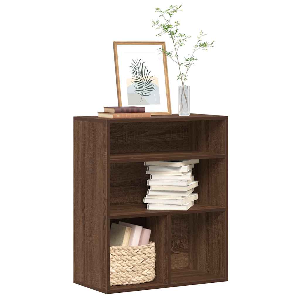 Bibliothèque chêne marron 60x30x71,5 cm bois d'ingénierie - XIOS