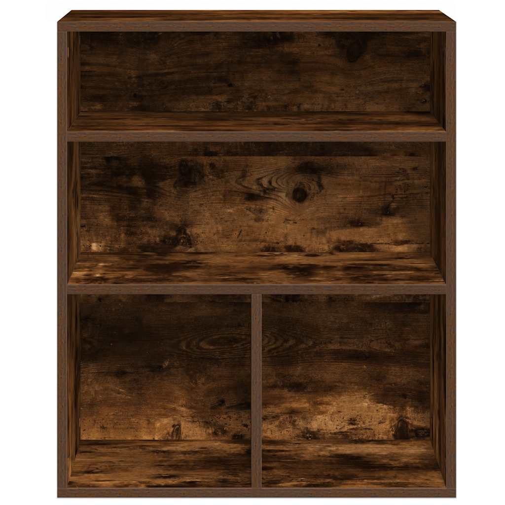 Bibliothèque chêne fumé 60x30x71,5 cm bois d'ingénierie - XIOS