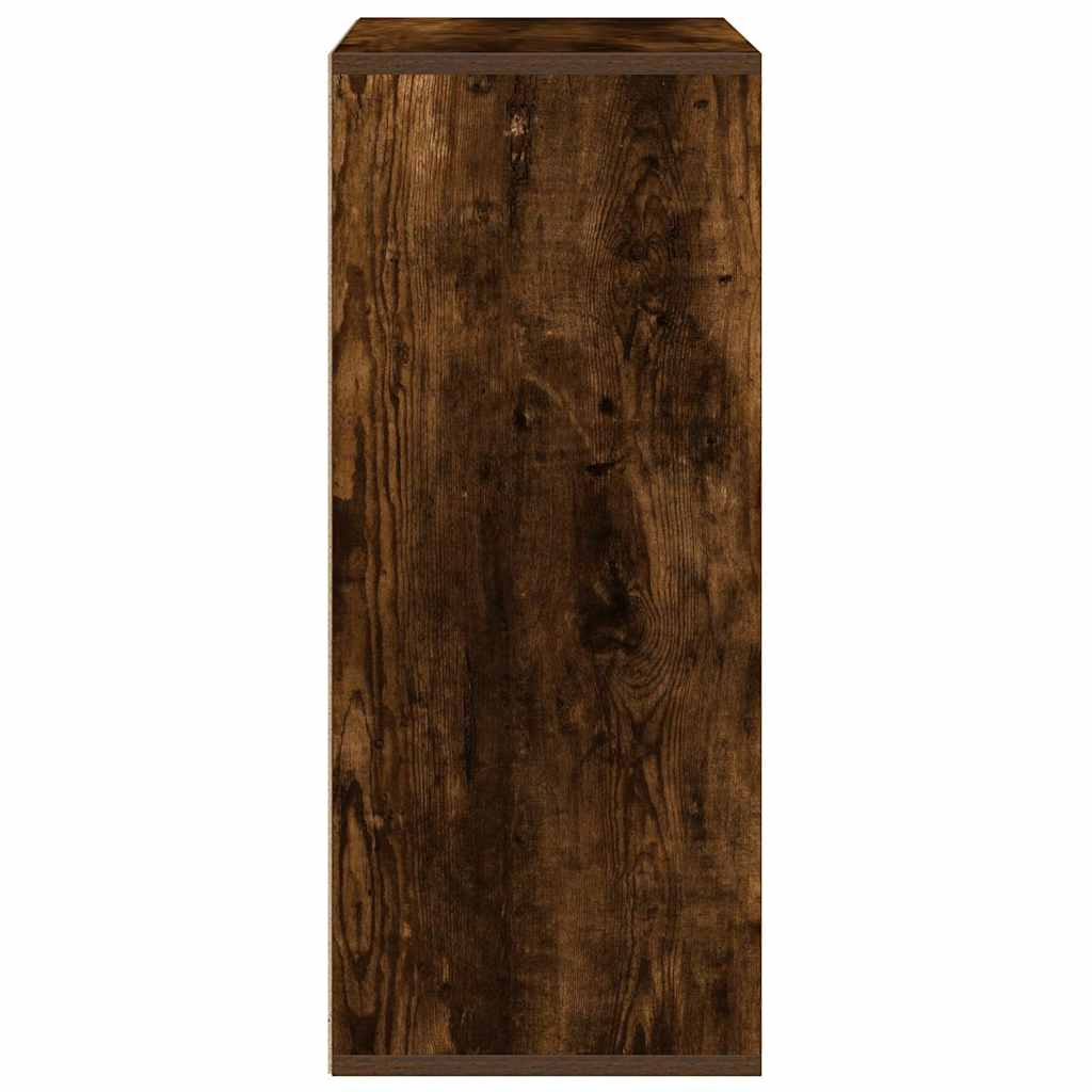 Bibliothèque chêne fumé 60x30x71,5 cm bois d'ingénierie - XIOS