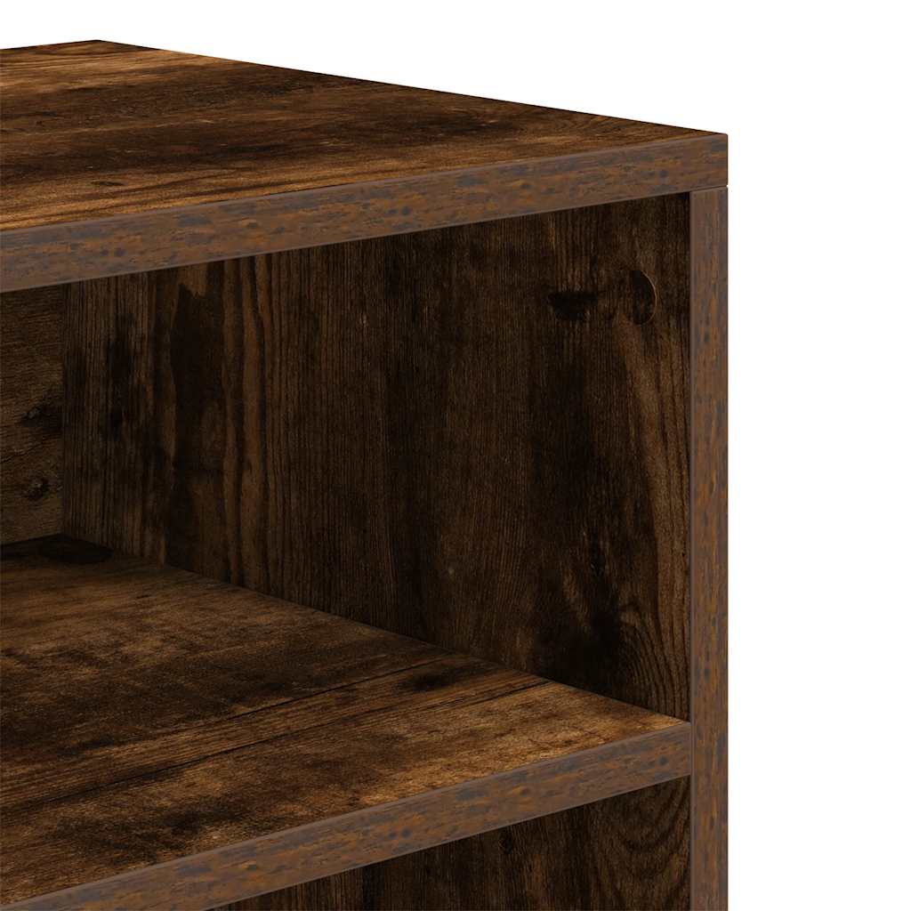 Bibliothèque chêne fumé 60x30x71,5 cm bois d'ingénierie - XIOS