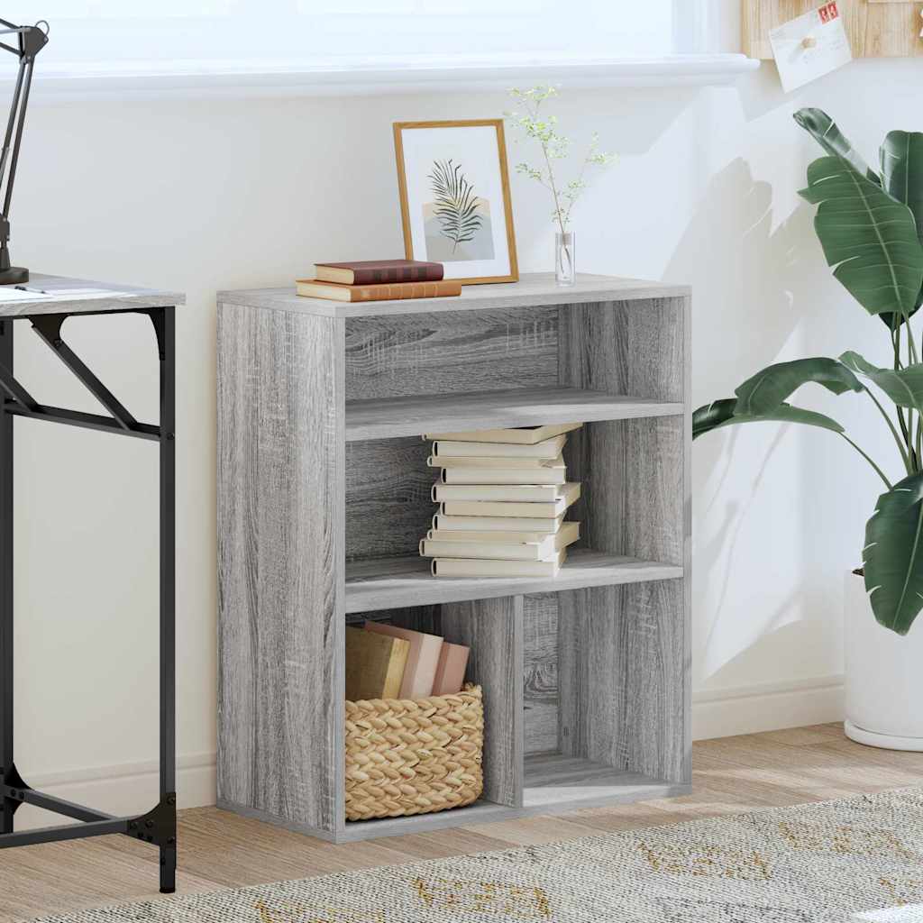 Bibliothèque sonoma gris 60x30x71,5 cm bois d'ingénierie - XIOS