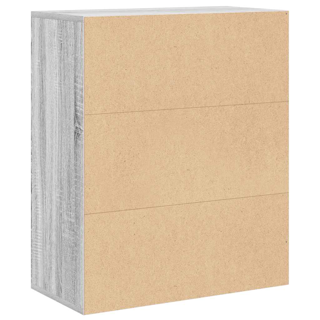 Bibliothèque sonoma gris 60x30x71,5 cm bois d'ingénierie - XIOS
