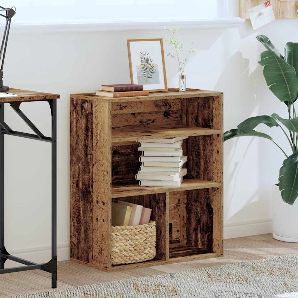 Bibliothèque vieux bois 60x30x71,5 cm bois d'ingénierie - XIOS