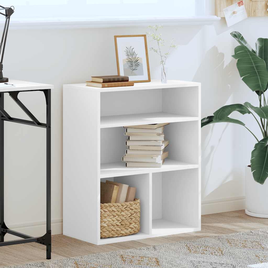 Bibliothèque blanc 60x30x71,5 cm bois d'ingénierie - XIOS